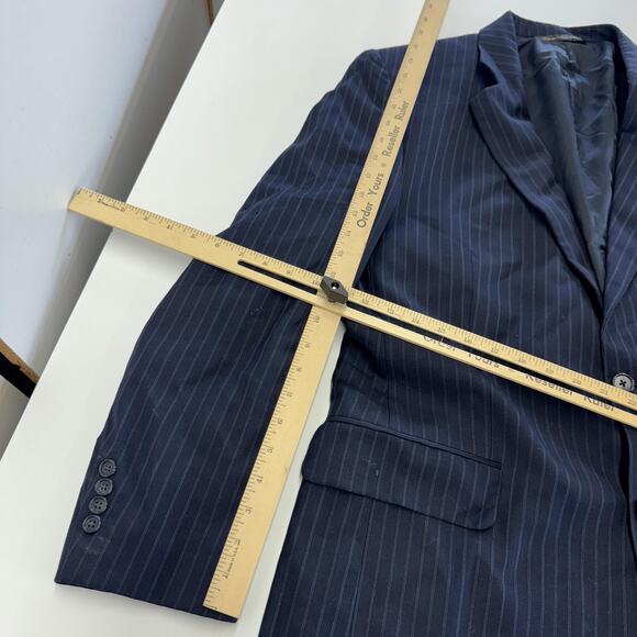 Jack Victor Loro Piana Blazer Mens 44 L Wool  Ridley CT Nordstrom Pinstripe - Picture 8 of 14